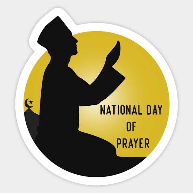 National Day of Prayer , Dua Prayer Islam Salah , YELLOW Sticker by TareQ-DESIGN